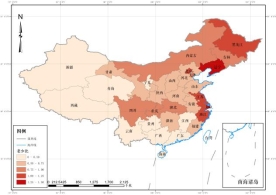 2017年中国老少比的空间分布